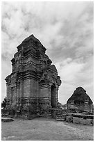 Po Shanu Cham sanctuary. Mui Ne, Vietnam (black and white)