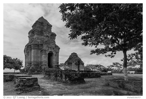 Po Shanu Cham temple complex. Mui Ne, Vietnam (black and white)