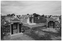 Buddhist tombs. Mui Ne, Vietnam ( black and white)