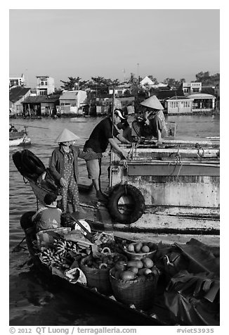 Transaction at Cai Rang floating market. Can Tho, Vietnam