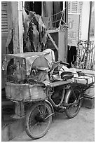 Altar on bicycle. Can Tho, Vietnam ( black and white)