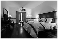 Victoria Can Tho Resort guestroom. Can Tho, Vietnam (black and white)