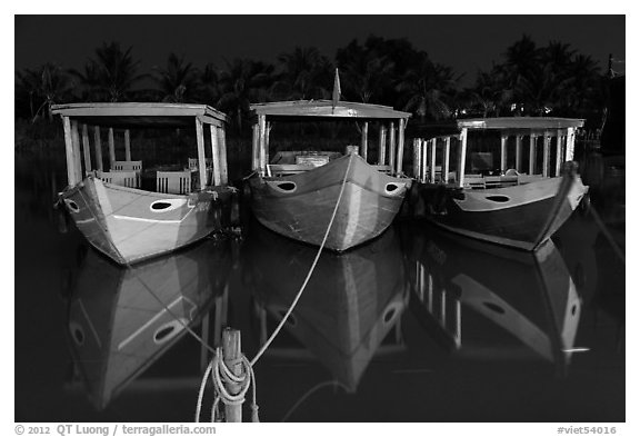 Boats at night. Hoi An, Vietnam