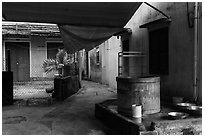 Well and alley. Hoi An, Vietnam ( black and white)