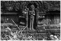 Relief detail with human figure. My Son, Vietnam ( black and white)