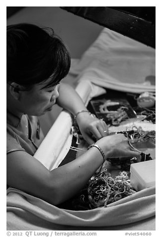 Embroidery artist. Hoi An, Vietnam