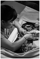 Embroidery artist. Hoi An, Vietnam ( black and white)