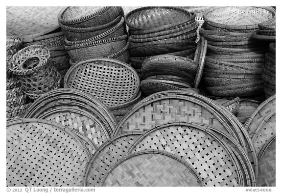 Baskets. Hoi An, Vietnam (black and white)