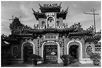 Quan Cong temple. Hoi An, Vietnam (black and white)
