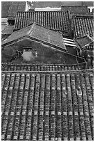 Rooftop detail. Hoi An, Vietnam (black and white)