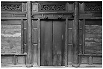 Wooden facade. Hoi An, Vietnam (black and white)