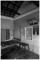 Village home with ancester pictures. Hoi An, Vietnam (black and white)