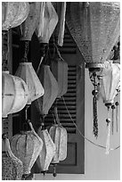 Lanterns for sale. Hoi An, Vietnam ( black and white)