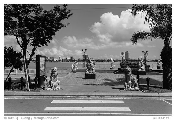 Stone sculptures, riverfront promenade. Da Nang, Vietnam