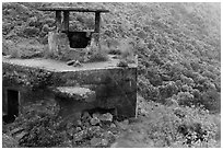Abandonned bunker, Hai Van pass. Vietnam ( black and white)