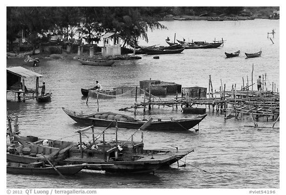 Boats and piers. Vietnam