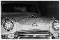 Car in Thich Quang Duc was driven to his self-immolation, Thien Mu pagoda. Hue, Vietnam ( black and white)