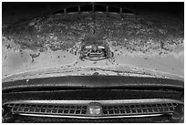 Detail of Austin car, Thien Mu pagoda. Hue, Vietnam ( black and white)