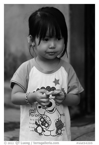 Young Girl, Thanh Toan. Hue, Vietnam (black and white)