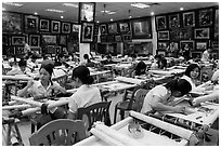 Silk embroidery factory. Vietnam ( black and white)