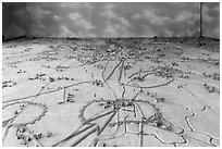 Theater of operations diorama of Ho Chi Minh campaign, military museum. Hanoi, Vietnam ( black and white)