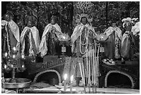 Kim Hoa Thanh Mau, Jade Emperor Pagoda, district 3. Ho Chi Minh City, Vietnam (black and white)