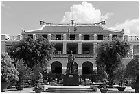 Ho Chi Minh Museum. Ho Chi Minh City, Vietnam (black and white)