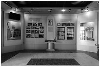Exhibit, Ho Chi Minh Museum. Ho Chi Minh City, Vietnam (black and white)
