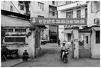 End of work day. Ho Chi Minh City, Vietnam ( black and white)