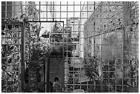 Rooftop garden. Ho Chi Minh City, Vietnam ( black and white)