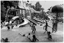 Dam Sen Water Park, district 11. Ho Chi Minh City, Vietnam (black and white)