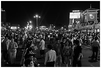 Street on New Year eve. Ho Chi Minh City, Vietnam (black and white)