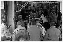 Buddhist funeral. Ho Chi Minh City, Vietnam ( black and white)