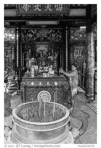 Quan Cong altar in Ong Chinese Pagoda. Tra Vinh, Vietnam
