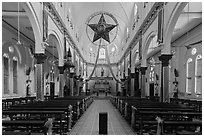 Church interior. Tra Vinh, Vietnam (black and white)