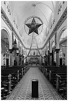 Church interior. Tra Vinh, Vietnam ( black and white)