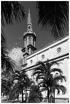 Church. Tra Vinh, Vietnam (black and white)