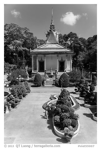 Hang Pagoda. Tra Vinh, Vietnam (black and white)