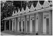 Huts, Hang Pagoda. Tra Vinh, Vietnam ( black and white)