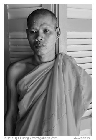 Young monk, Ang Pagoda. Tra Vinh, Vietnam