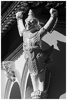 Roof detail, Ang Pagoda. Tra Vinh, Vietnam (black and white)