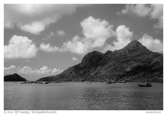 Hon Ba Island. Con Dao Islands, Vietnam (black and white)