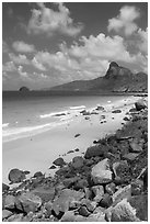 Nhat Beach and Ba Island. Con Dao Islands, Vietnam ( black and white)