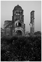 Bombed church ruins, Dong Hoi. Vietnam ( black and white)