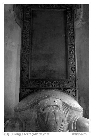 Stone tablet on the back of a tortoise, Thien Mu Pagoda. Hue, Vietnam