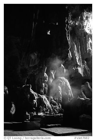 Altar in Tam Thanh Cave. Lang Son, Northest Vietnam