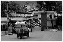 Border crossing into China at Dong Dang. Lang Son, Northest Vietnam ( black and white)