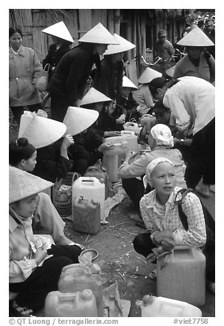 Alcohol stand, Cho Ra Market. Northeast Vietnam