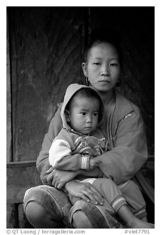 Hmong woman and boy, Xa Linh village. Northwest Vietnam