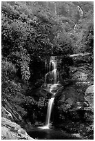 Silver Falls (Thac Bac) near Sapa. Sapa, Vietnam (black and white)